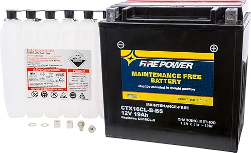 Fire Power Batería sin mantenimiento compatible con Polaris SLTX 1050 1997