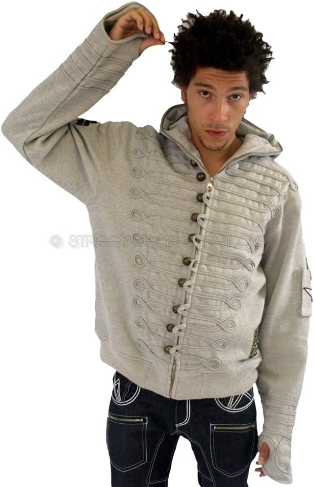 Rebel Ape Admiral Army Hoodie Over Size Military Inspired Grey