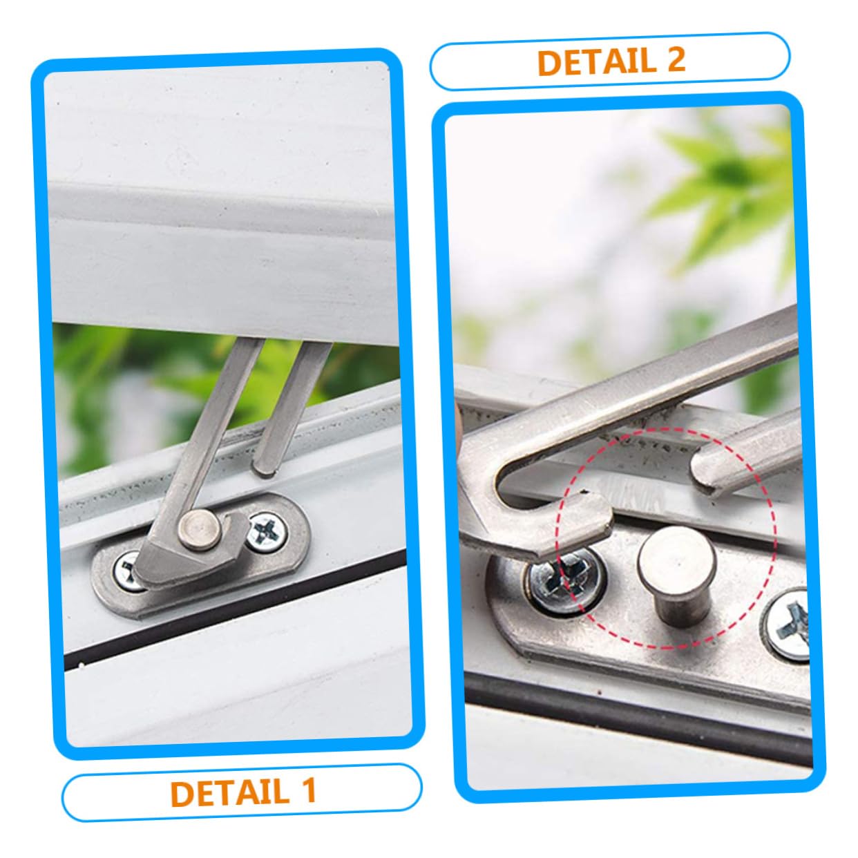 OSALADI Lot De 2 Butées De Fenêtre Coulissantes À Friction Améliorée Pour Enfants Faciles À Installer 4 Pièces X 2