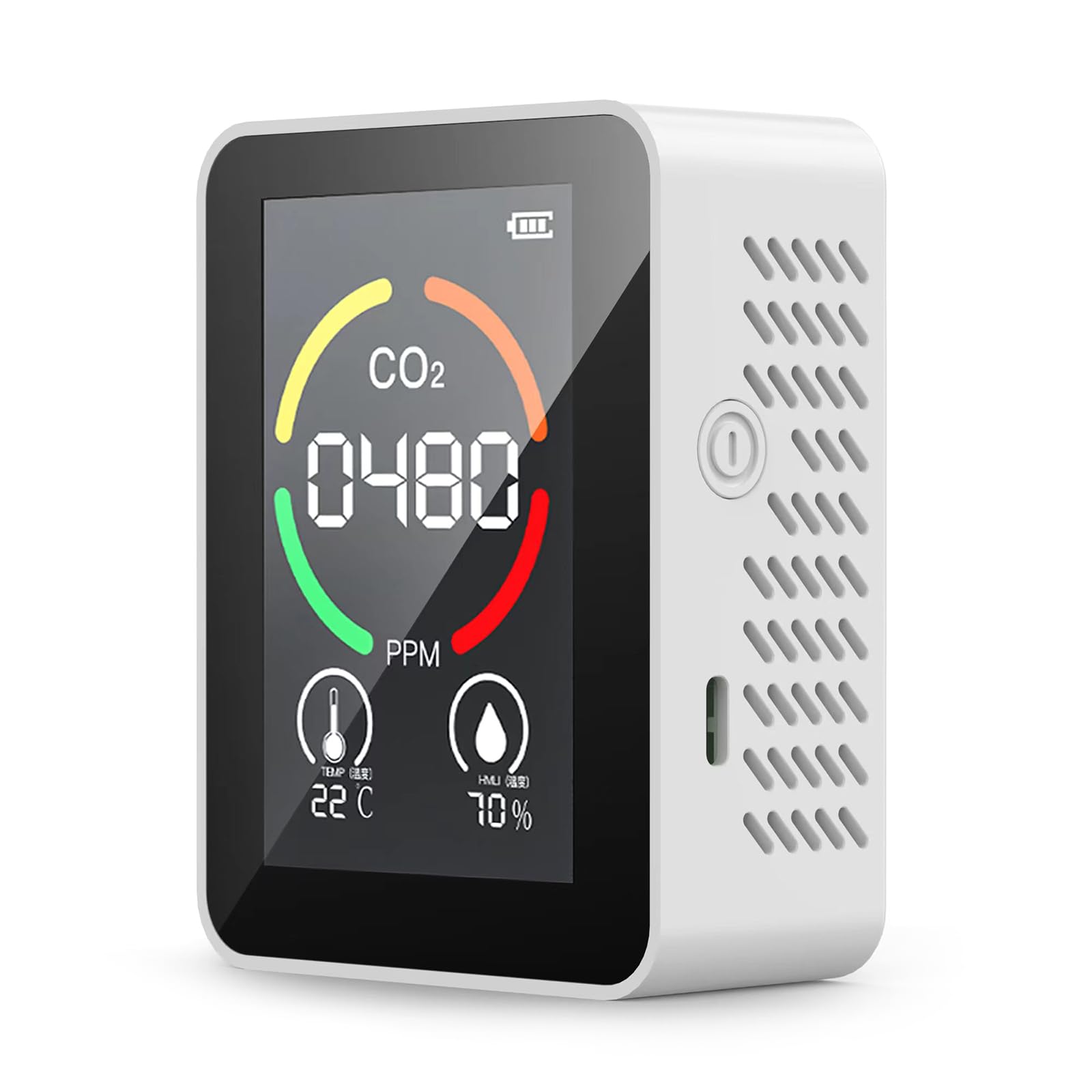XZQYDS Digital CO2 Meter Air Monitors 1200mAh Accurate Air Analysis with Temperature & Humidity Sensors for Office Use