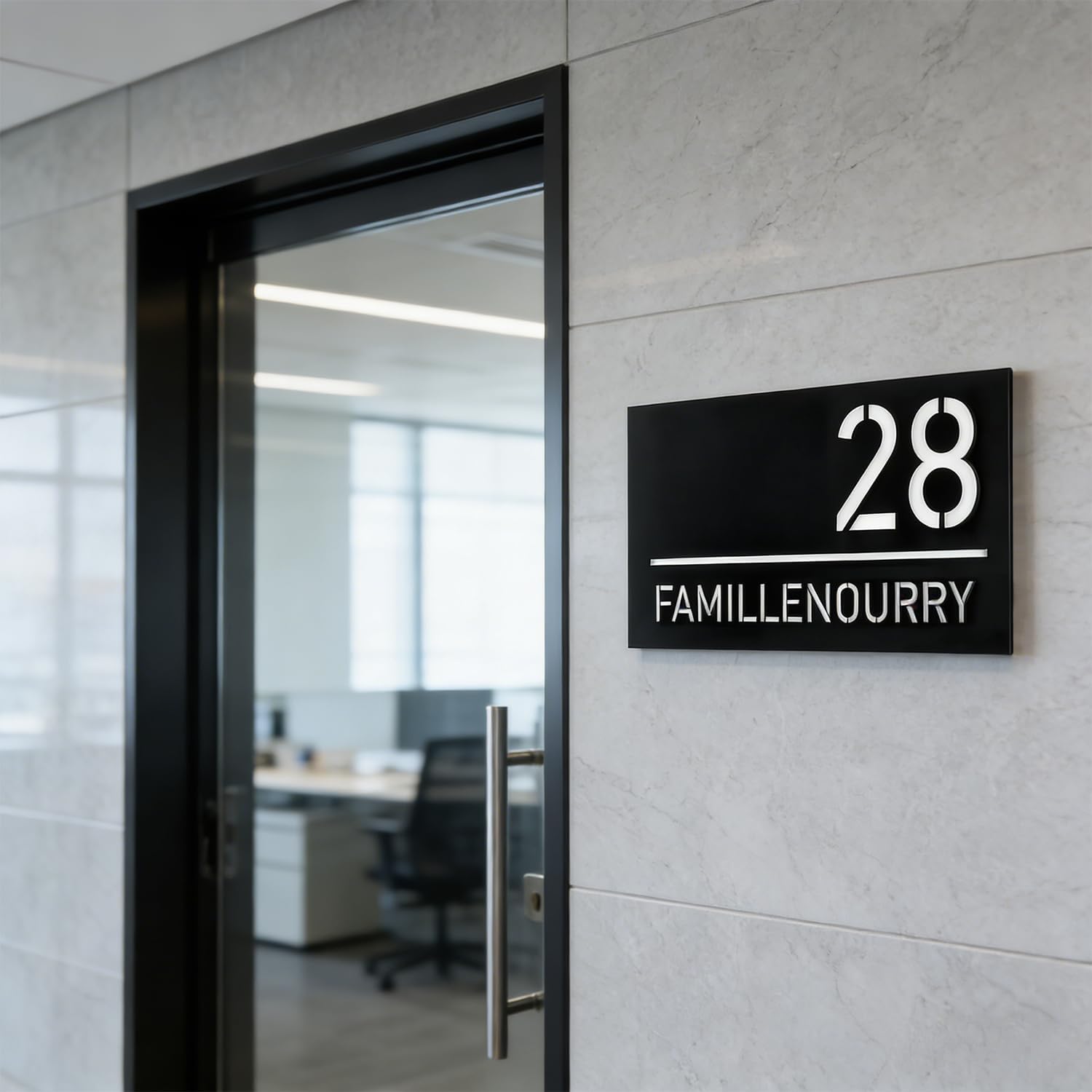 Address Plaque - Laser Cut 3d House Sign Number Wall Plaque, Custom House Number Sign for House, Apartment, Office, 911Visibility Signage, Address Plaque House for Outside Door Number with Wall Fixing