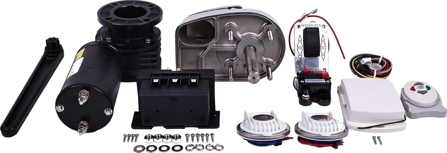 Solarhome 12V 900W Heavy Duty Anchor Winch High Speed Electric Windlass 1203115 Compatible with Boat Car 6MM C912
