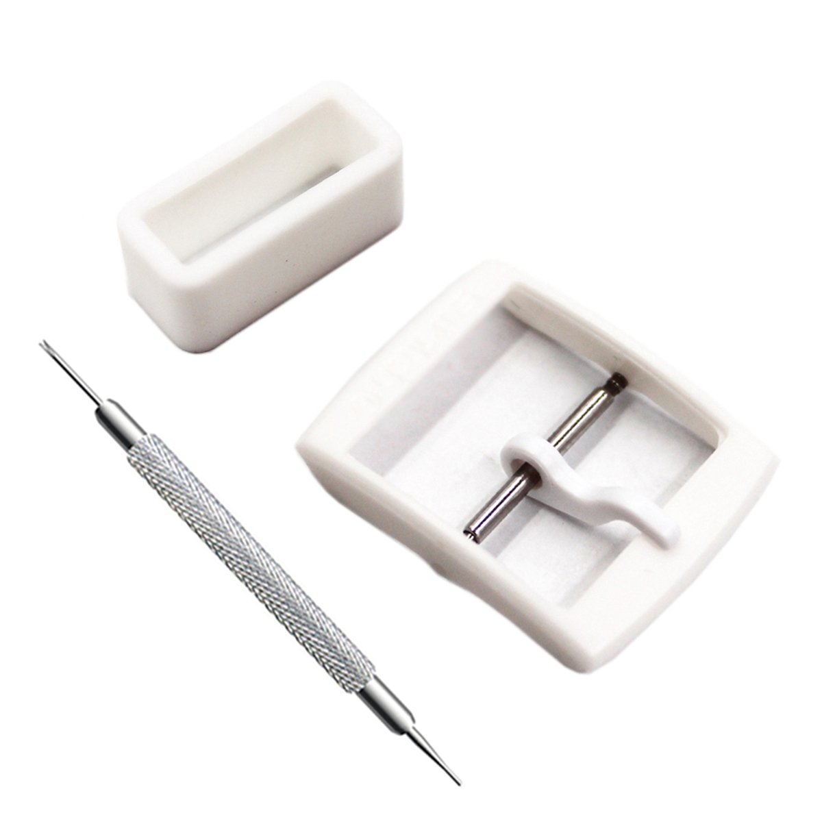 MyTimeWatch Straps Replacement Plastic Buckle and Silicone Loops for Swatch