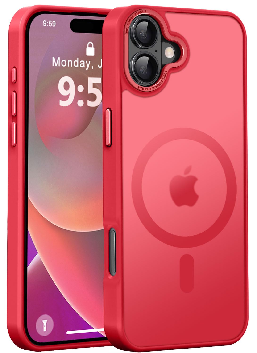 Newfuture Strong Magnetic Compatible with iPhone 17 Pro Case [13 FT Military Drop Protection] [Compatible with Magsafe] Slim Translucent Matte Shockproof with Anti-Fingerprint Phone Case, Tender Pink — view 187