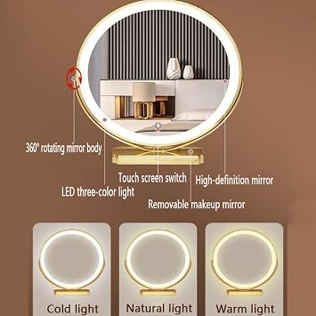 White Makeup Vanity Desk with Mirror and Lights Large Vanity DressingTable Set with Drawer Makeup Table with Glass Top Makeup Vanity Mirror with Soft Cushioned Stool for Bedroom Makeup Room