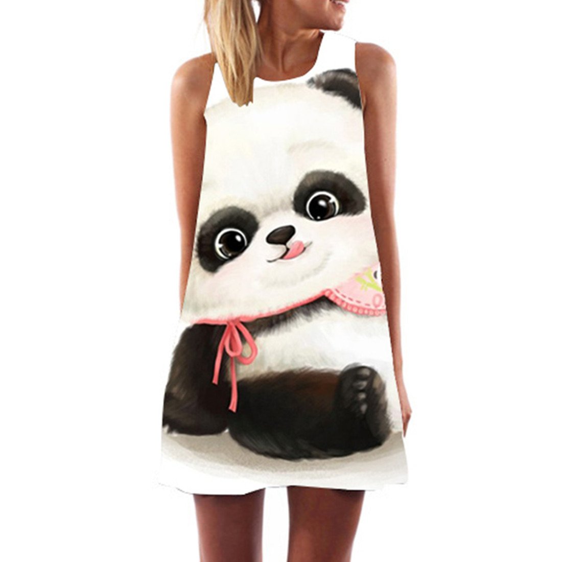 Women's Girl's Mini Beach Dress Tunic Short Evening Dress Sleeveless Skirt Pencil Dress Petticoat A-Line