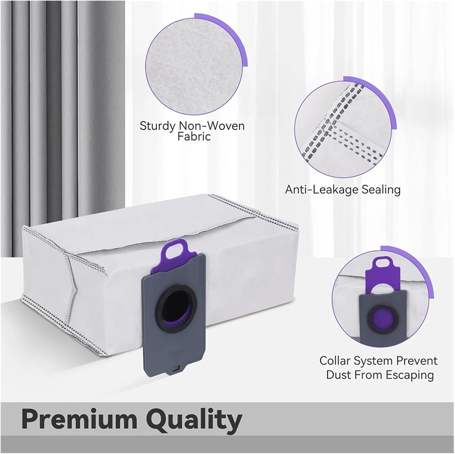 Dust Bag Compatible With Narwal Freo Z Ultra Rotbot Vacuum Cleaner Accessories Replacements Dust Bags(10 Pack)