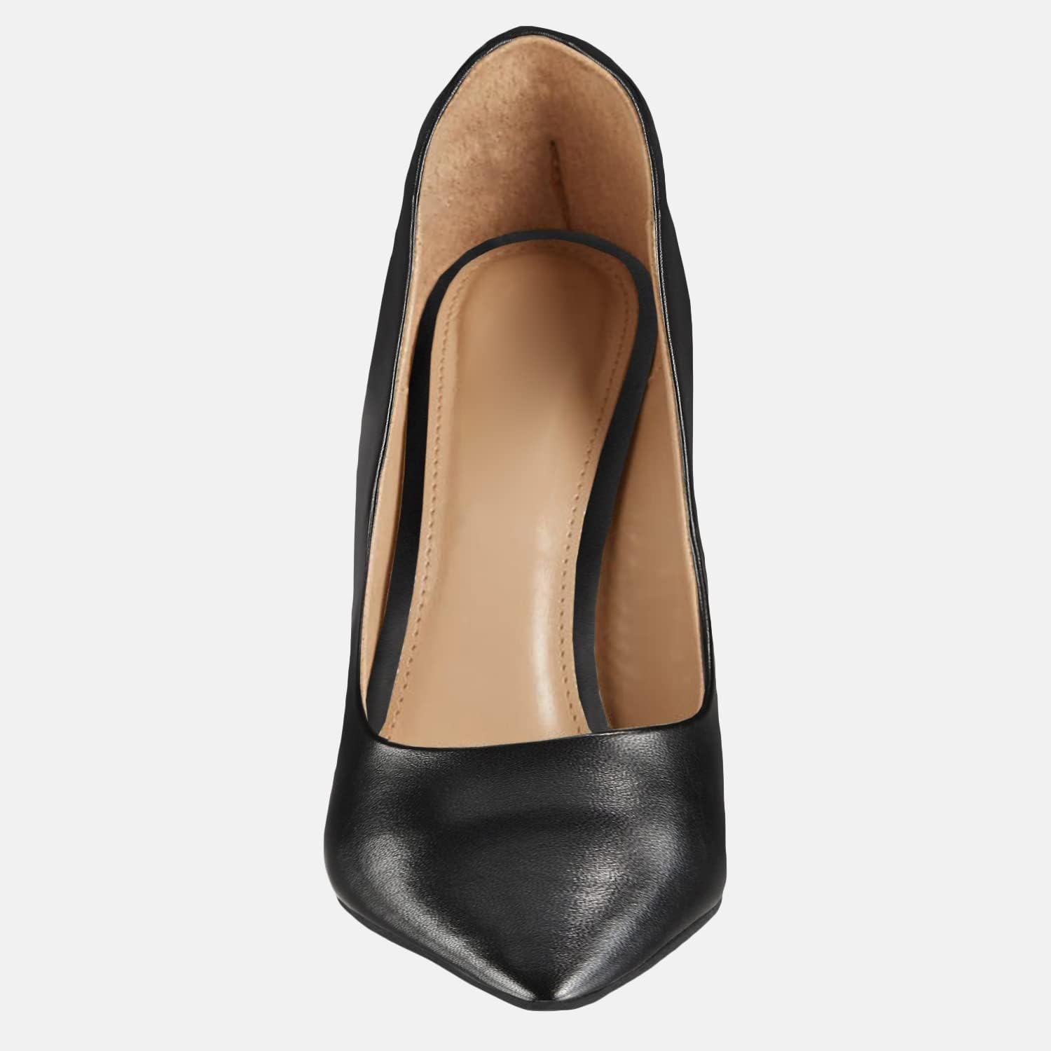 Women's Pointed Toe High Heel Pumps Closed Toe Flared Heel Slip-On Party Wedding Office Dress Shoes - Image 3