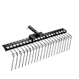 5FT Durable Pine Straw Rake Steel Spring Landscape Rake Fits 2