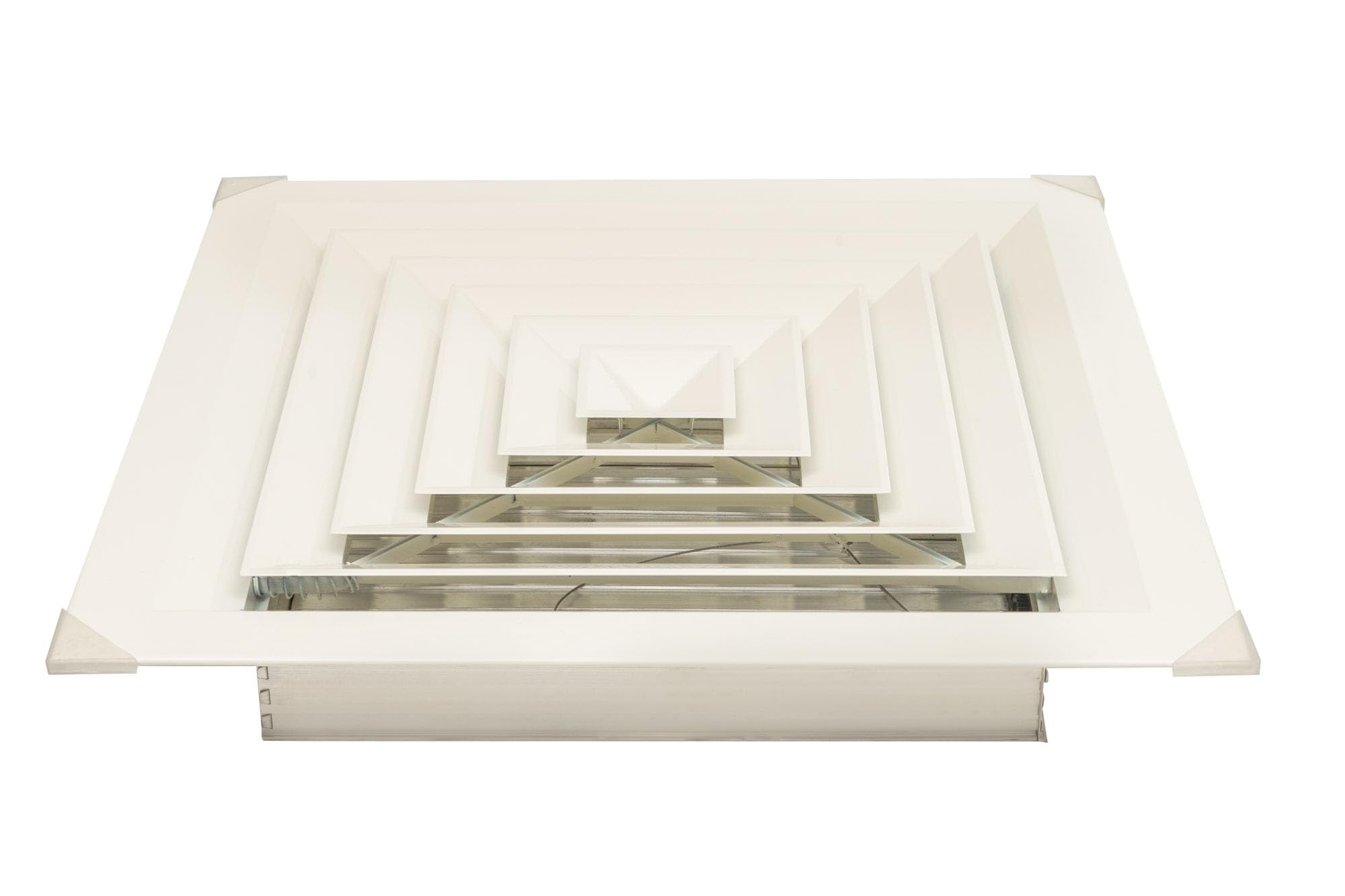 4 Way Diffuser with Damper 375mm (14.75") Diameter - White