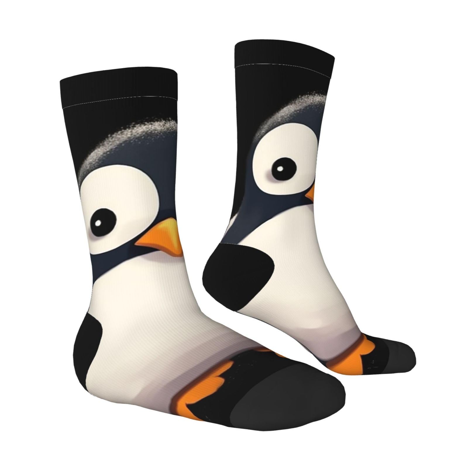 LZQPOEAS Cute Penguins Athletic Socks Unisex Cushioned Crew Socks Hiking Running Calf Sock Soft Above Ankle Sock