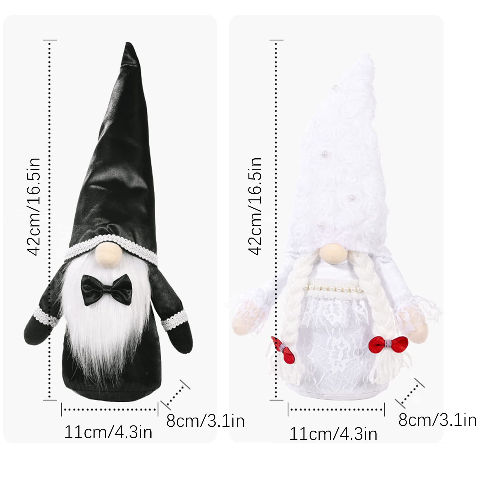 2 Valentinstags-Wichtel Mit LED - Rosa, Beleuchtet, Perfekt Zum Dekorieren