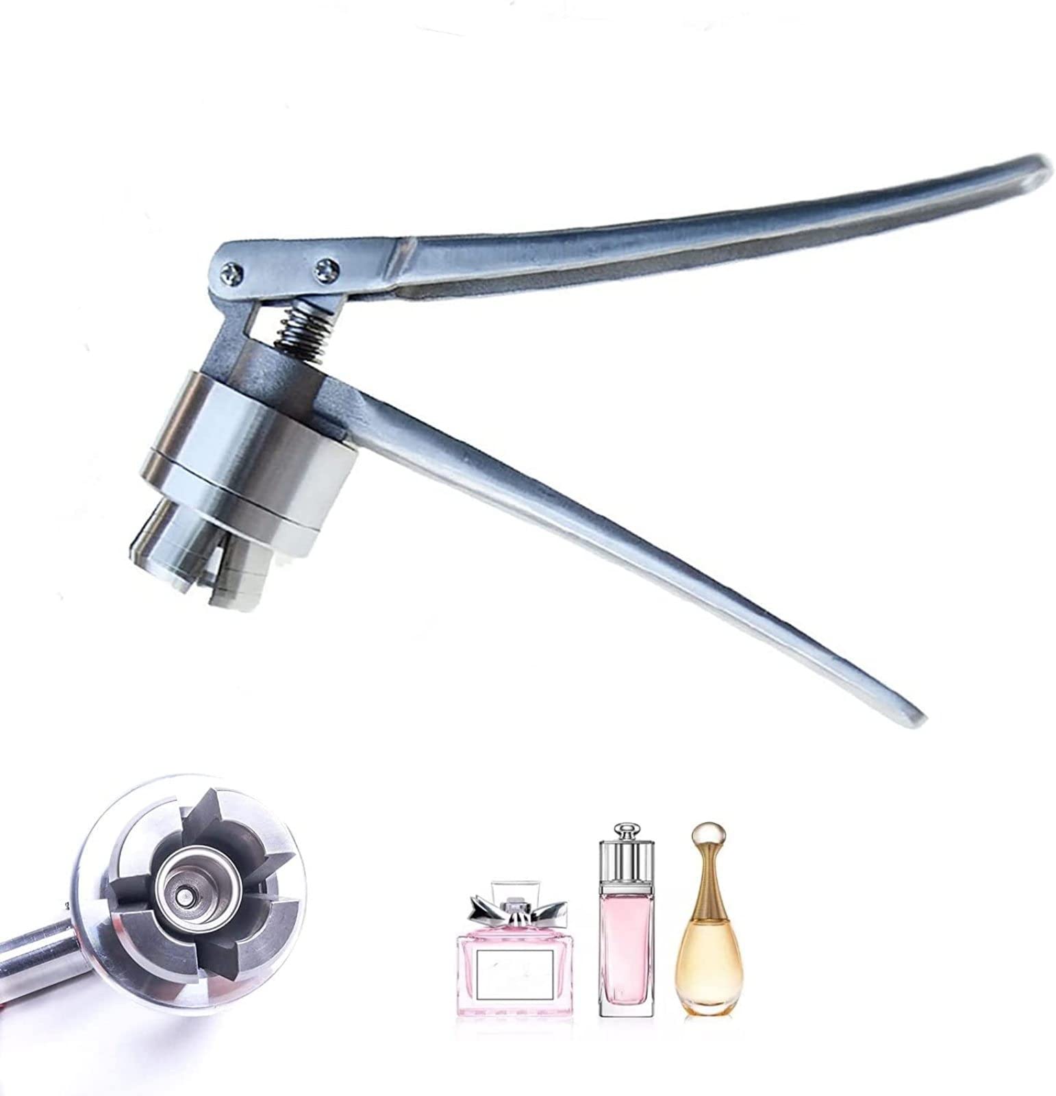 Manual Vial Crimper Hand, Manual Perfume Crimper Stainless Steel Hand Capper for 13-20mm Spray Bottle Sealing