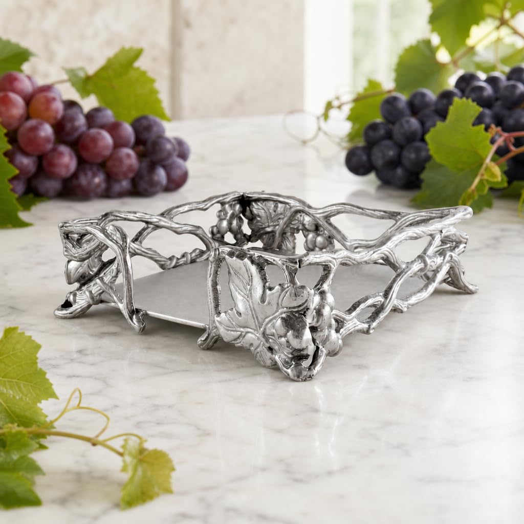 Arthur Court Serviettenhalter, Aluminium, Mediterranean, Silber