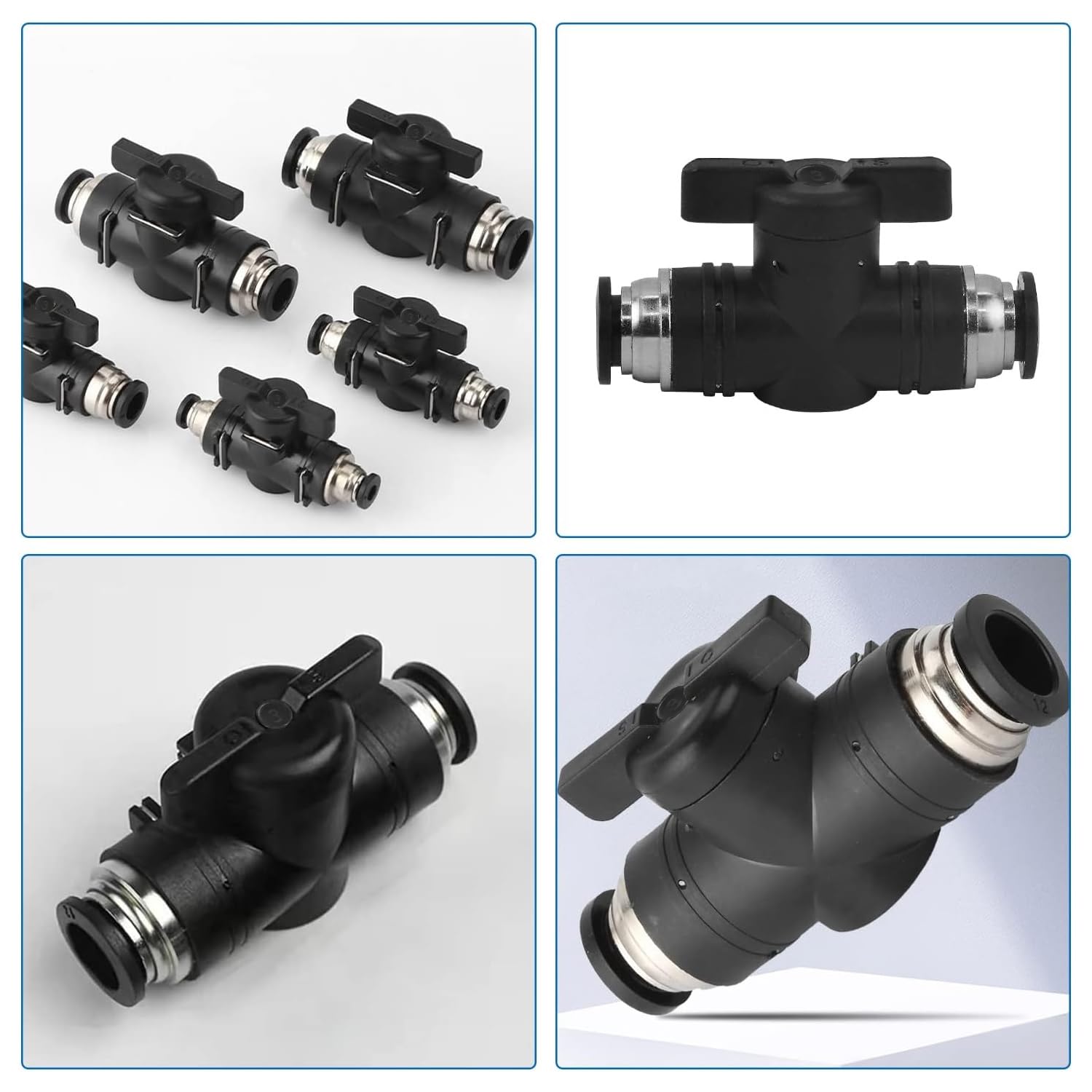 6 Pezzi Raccordi Aria Compressa 6/8mm - In Ottone E PPS Per Utensili Pneumatici, Tenuta Stagna - Foto 4