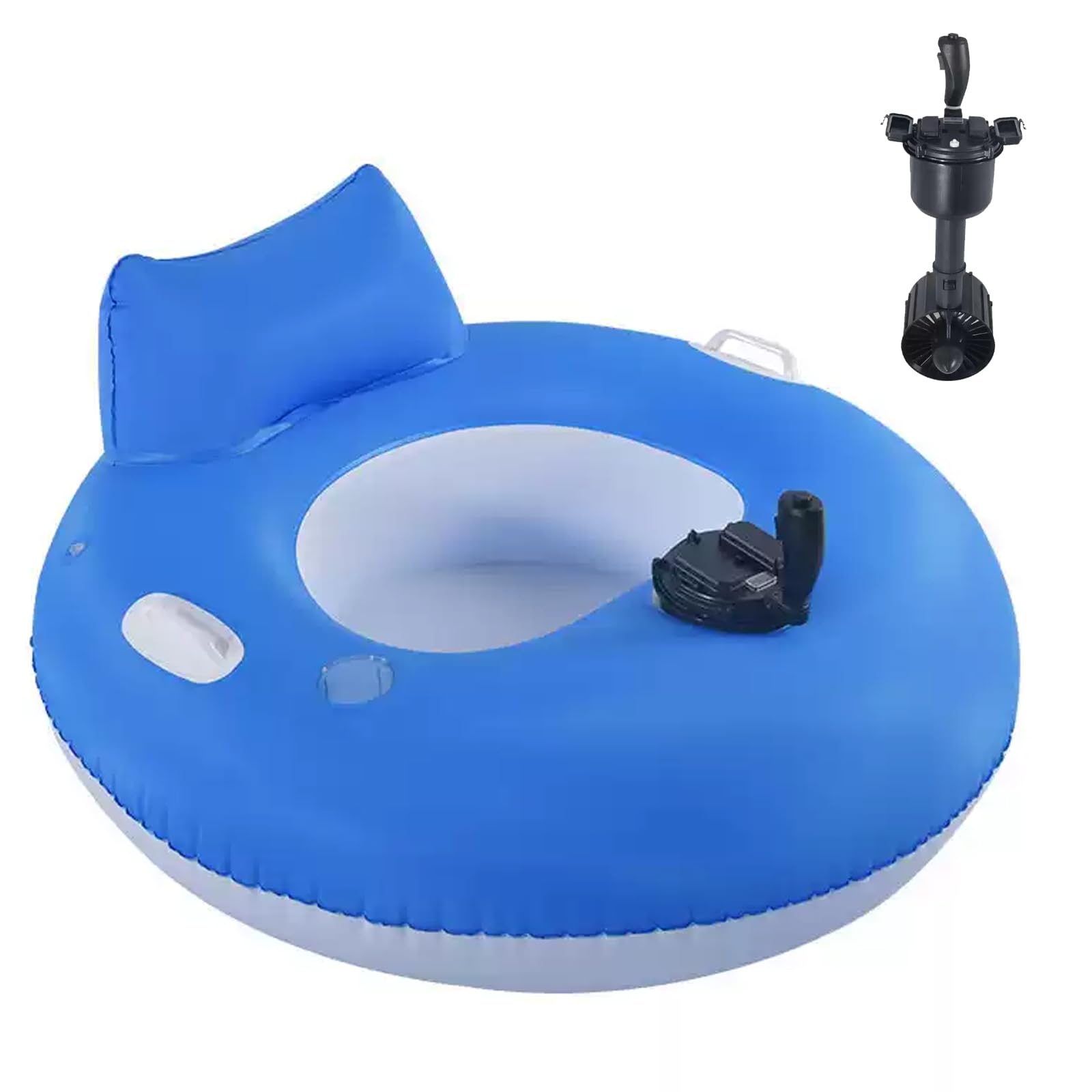 Flotteur de piscine motorisé, chaise longue gonflable avec pompe électrique, pour piscine, lac, plage, relaxation dans le jardin