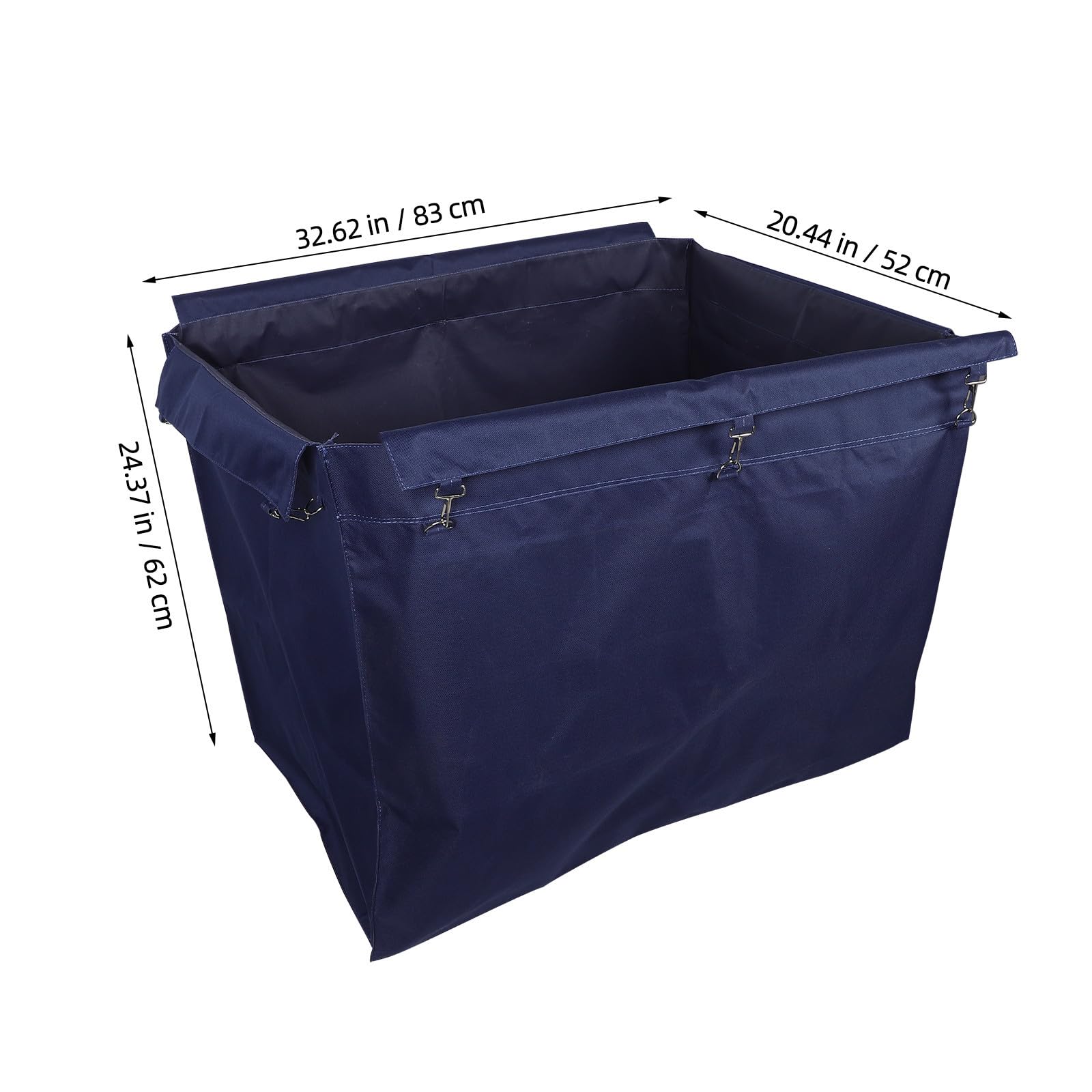 Borsa Interna per Carrello Lavanderia 12l in Oxford Blu | Forma Rettangolare, 83x62x52cm, Rimovibile e Riutilizzabile, per Hotel e Casa