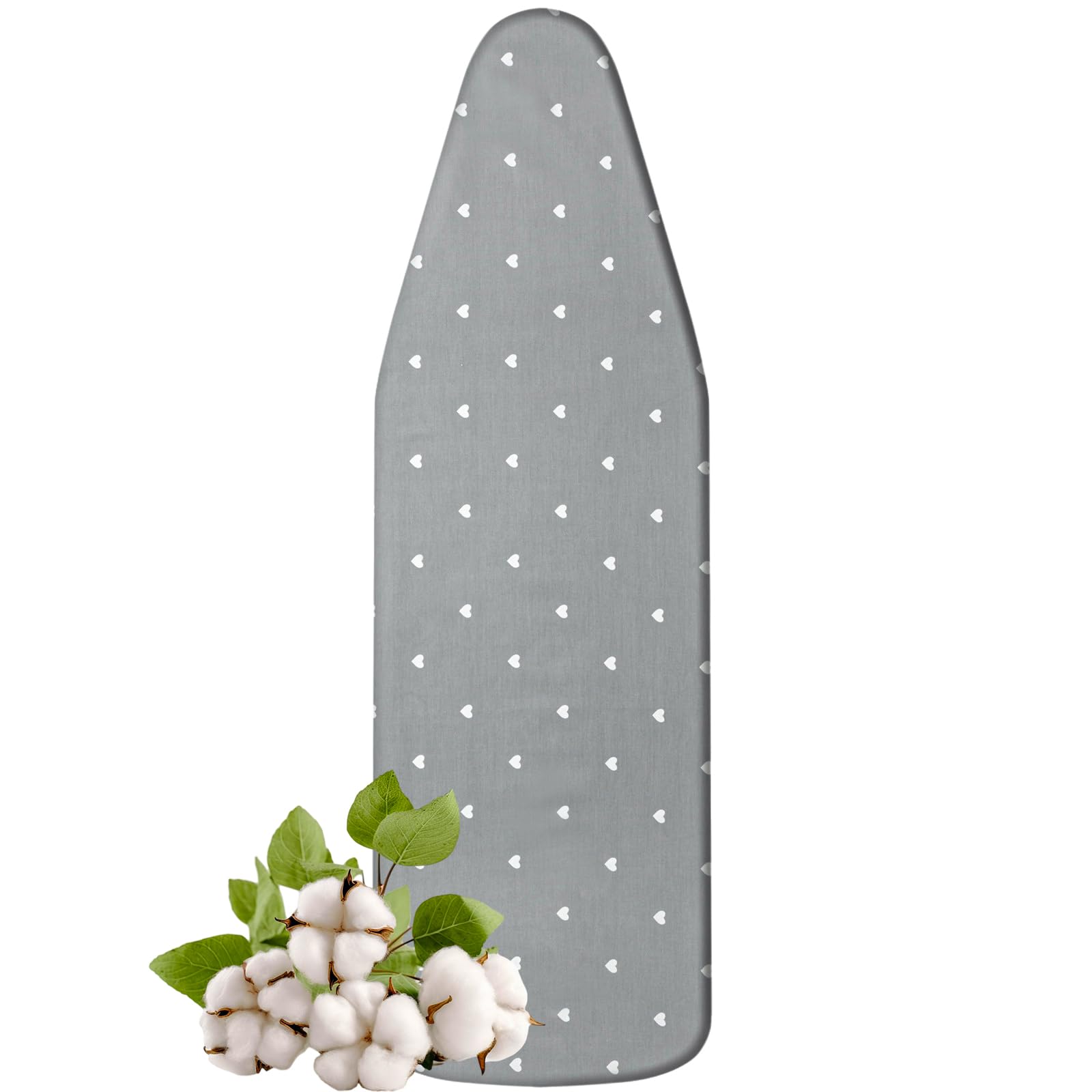 Funda para Tabla de Planchar, con Banda elástica en Todo el Contorno, Cierres de Velcro, Funda para Tabla de Planchar de 118-128 x 35-43 cm, Funda para estación de Planchado a Vapor