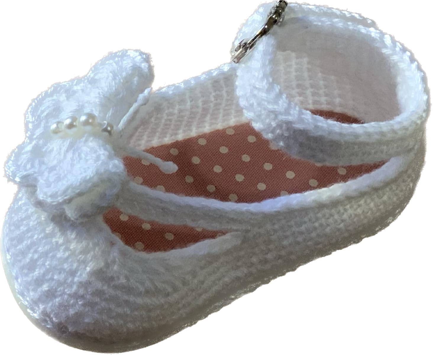 Scarpine Neonato all'Uncinetto, Bianco con Farfalla, Ballerina per Bambini con Farfalla, Personalizzate