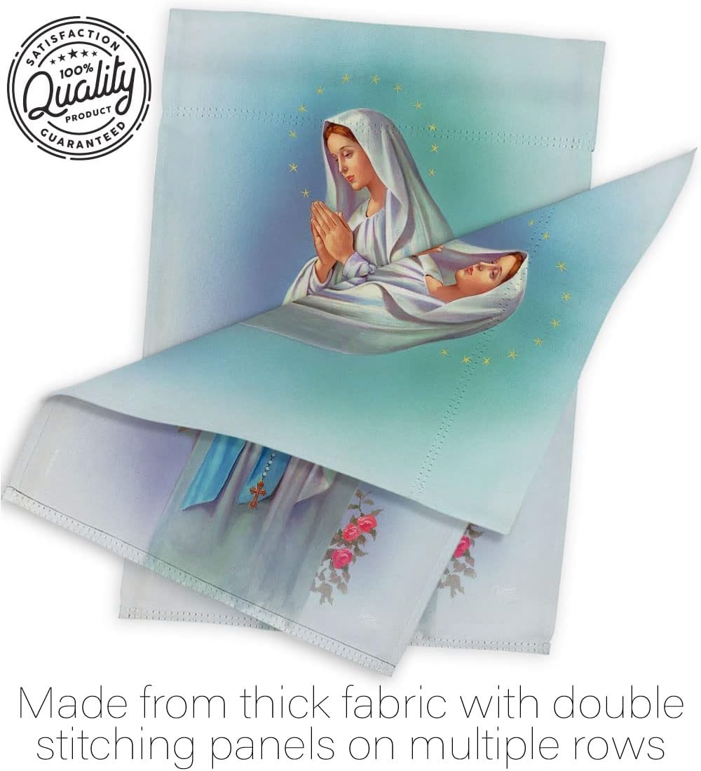 Breeze Decor - Our Lady of Grace Inspirational - Everyday Faith & Religious Impressions Decorative Vertical House Flag 28" x 40" Printed in USA