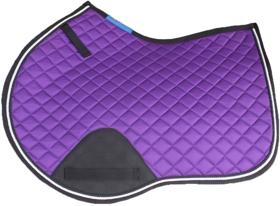 CHALLENGER Horse Contoured English Quilted Lightweight Jumping Saddle Pad Purple 72TS37PR