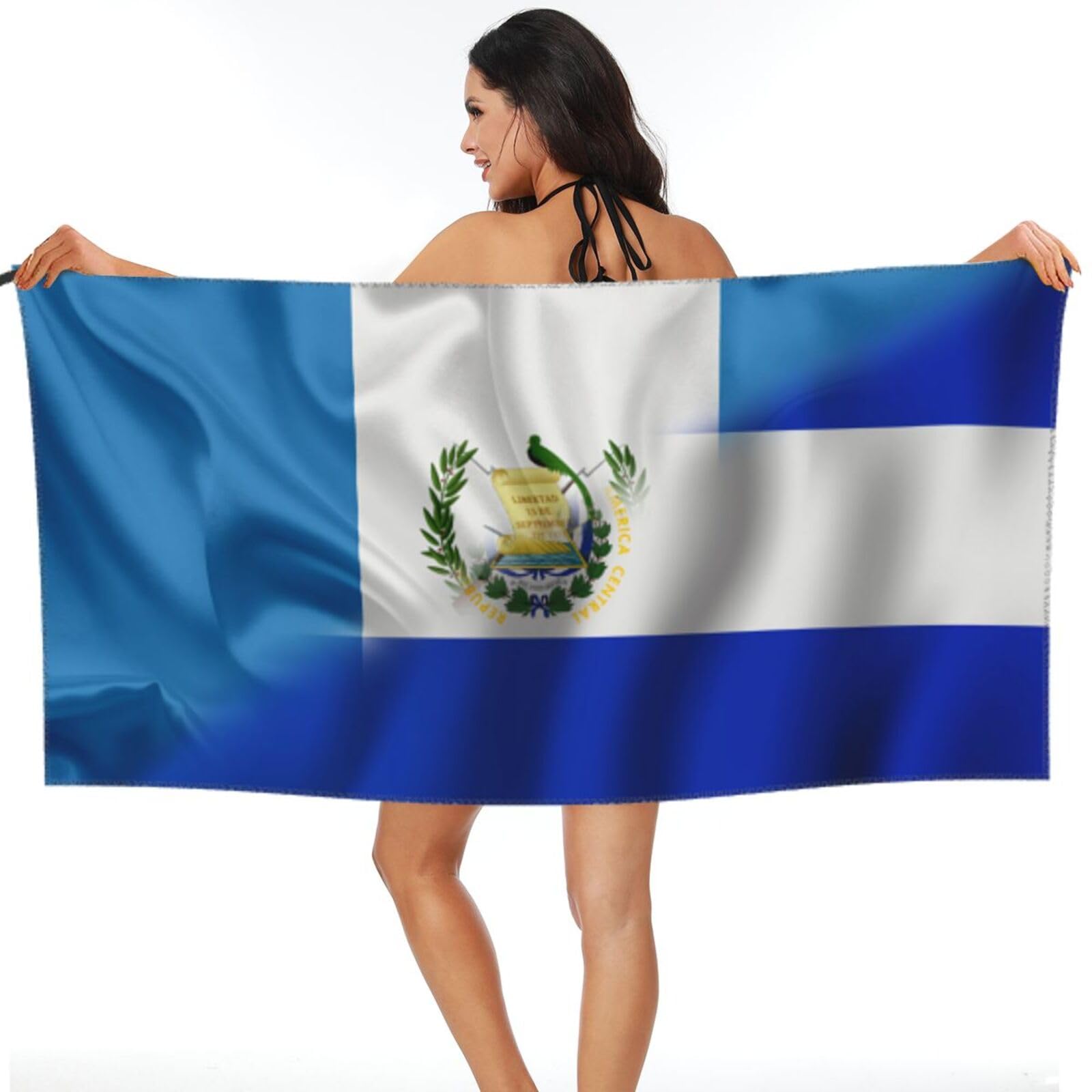 Drap de plage portable Guatemala Salvador serviette piscine 80x130
