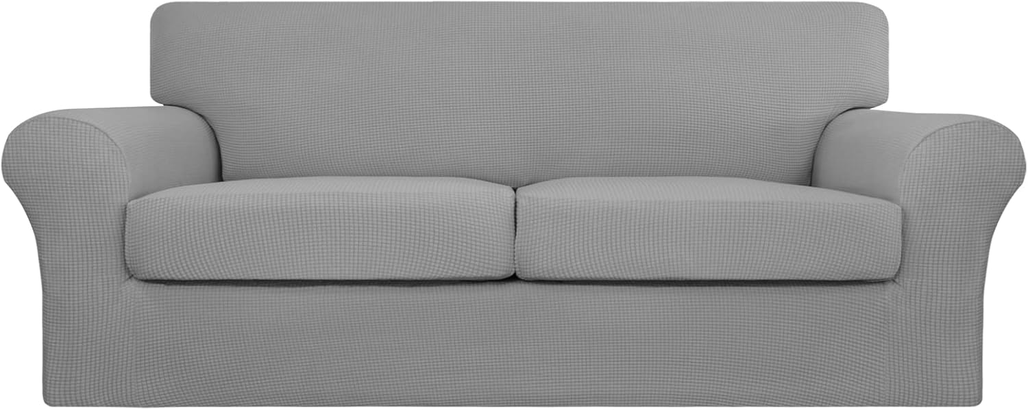 EasyGoing 3 Pieces Stretch Oversized Loveseat Couch Cover for 2 Cushion Couch Sofa