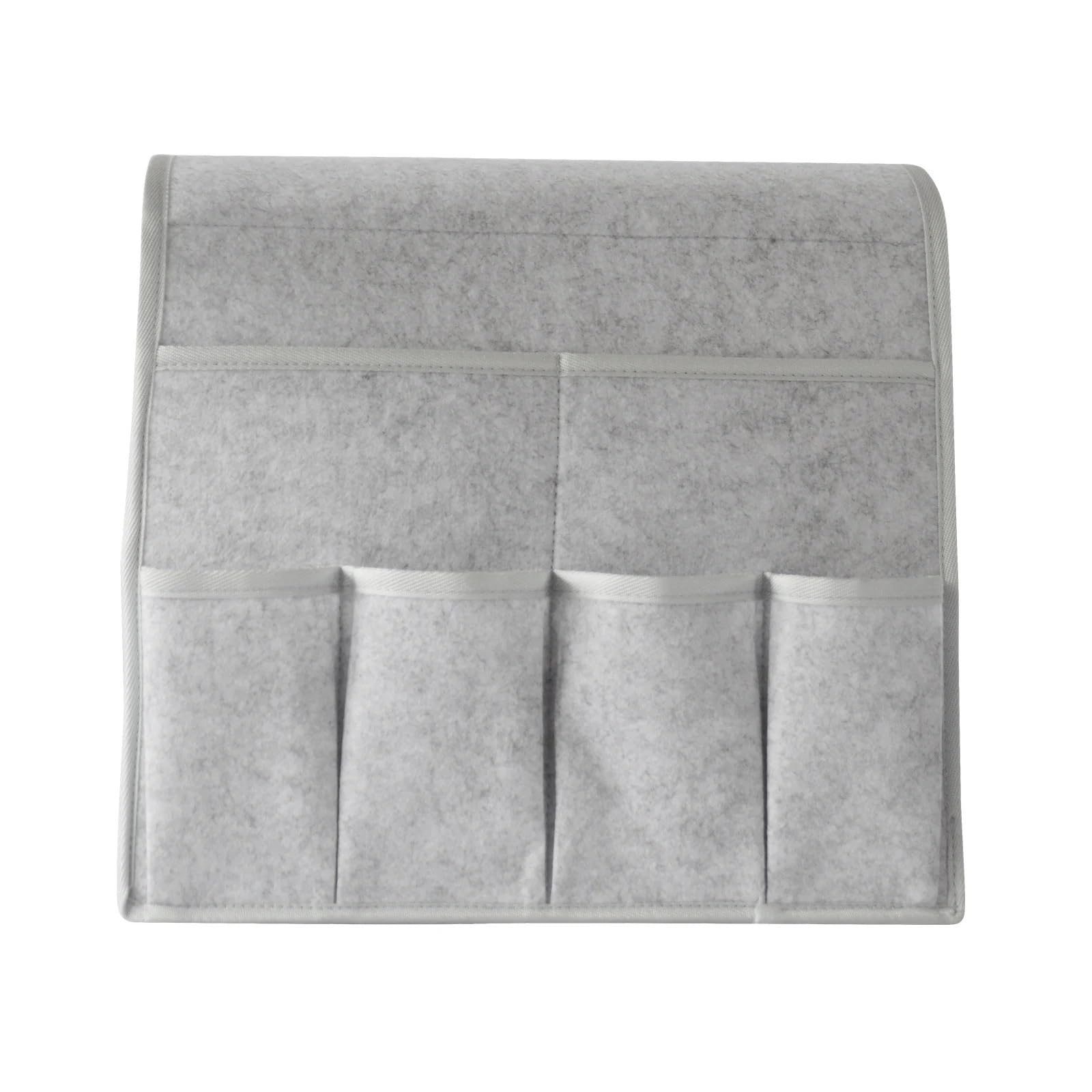 KiddiBubzi Armchair Caddy Armrest Organizer Non Slip Sofa Arm Chair Caddie With 6 Pocket(1Pc Light Grey)