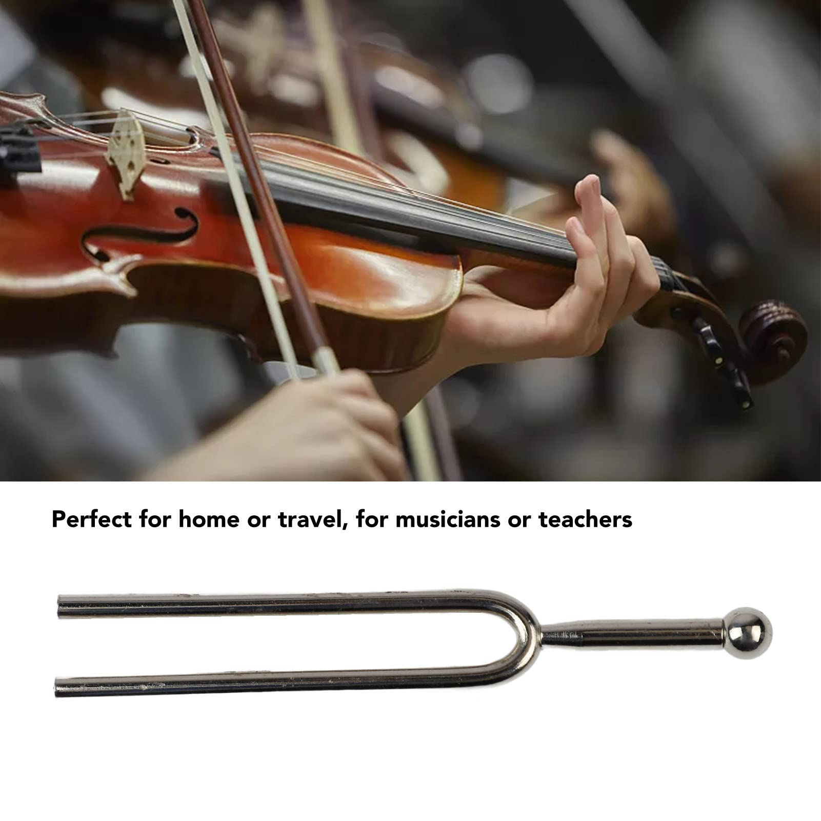 MOUMOUTEN Tuning Fork Standard a 440Hz - Metal Violin Guitar Tuning Fork Musical Instrument Tuner Fork for Guitar Violin Singing - Image 4
