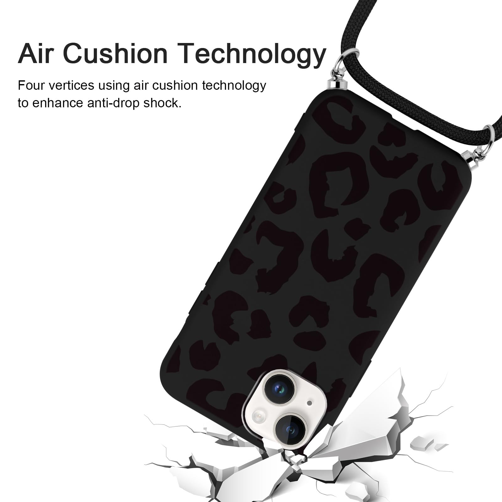 Cover Per IPhone 15 Con Cordino – Custodia Leopardo Aesthetic, Tracolla In Nylon, Antiurto, Per Ragazze - 6
