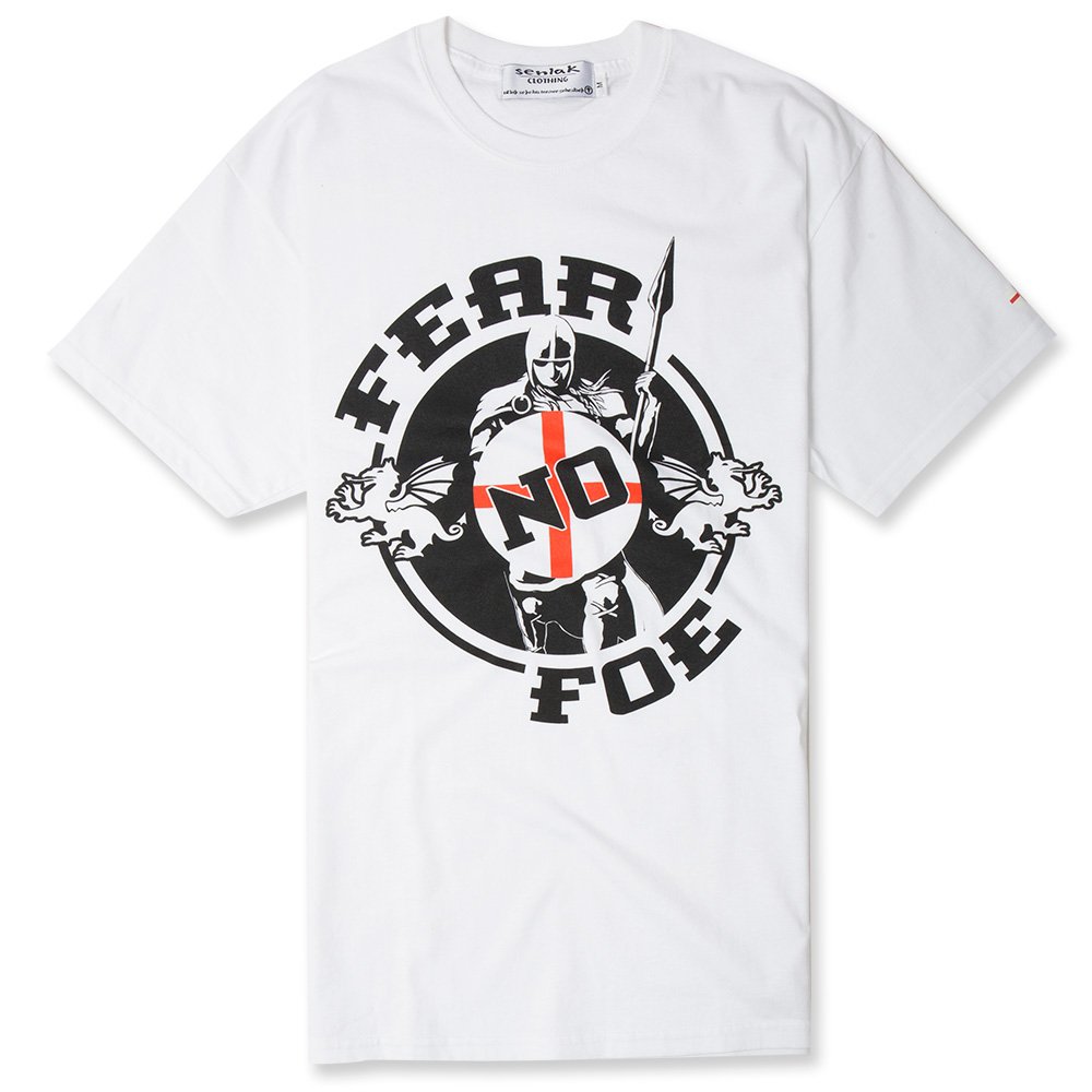 Senlak England Fear No Foe T-Shirt (XXL) White
