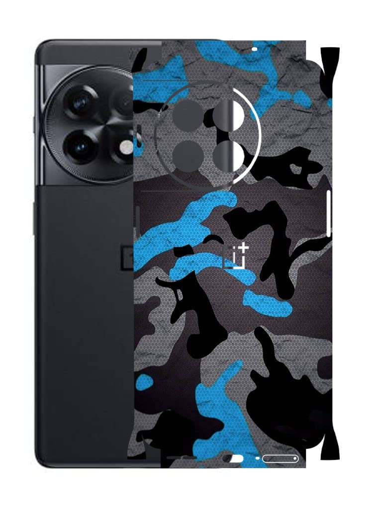 AtOdds Vinyl-Oneplus 11R (5G) Mobile Back Skin Rear Screen Guard Protector Film Wrap with Camera Protector (Coverage-Back+Camera+Sides) (Blue Camoflage) (B0BZPZLT62) Amazon Price History, Amazon Price Tracker