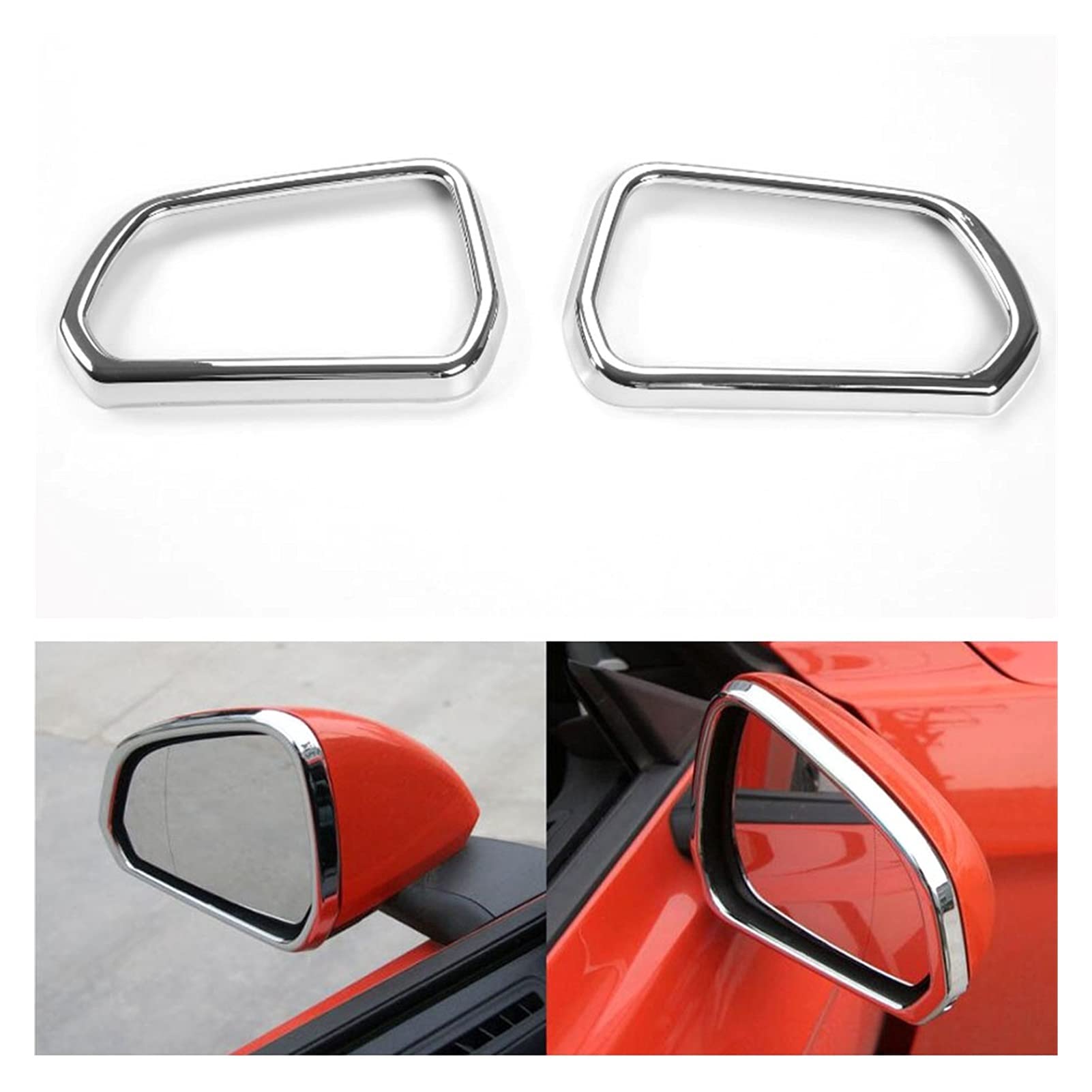 carcasa del espejo Para - 2015 2016 2017 2 Uds Marco De Espejo Retrovisor Exterior De Coche Molduras De Estilo Calcomanías Accesorio ABS
