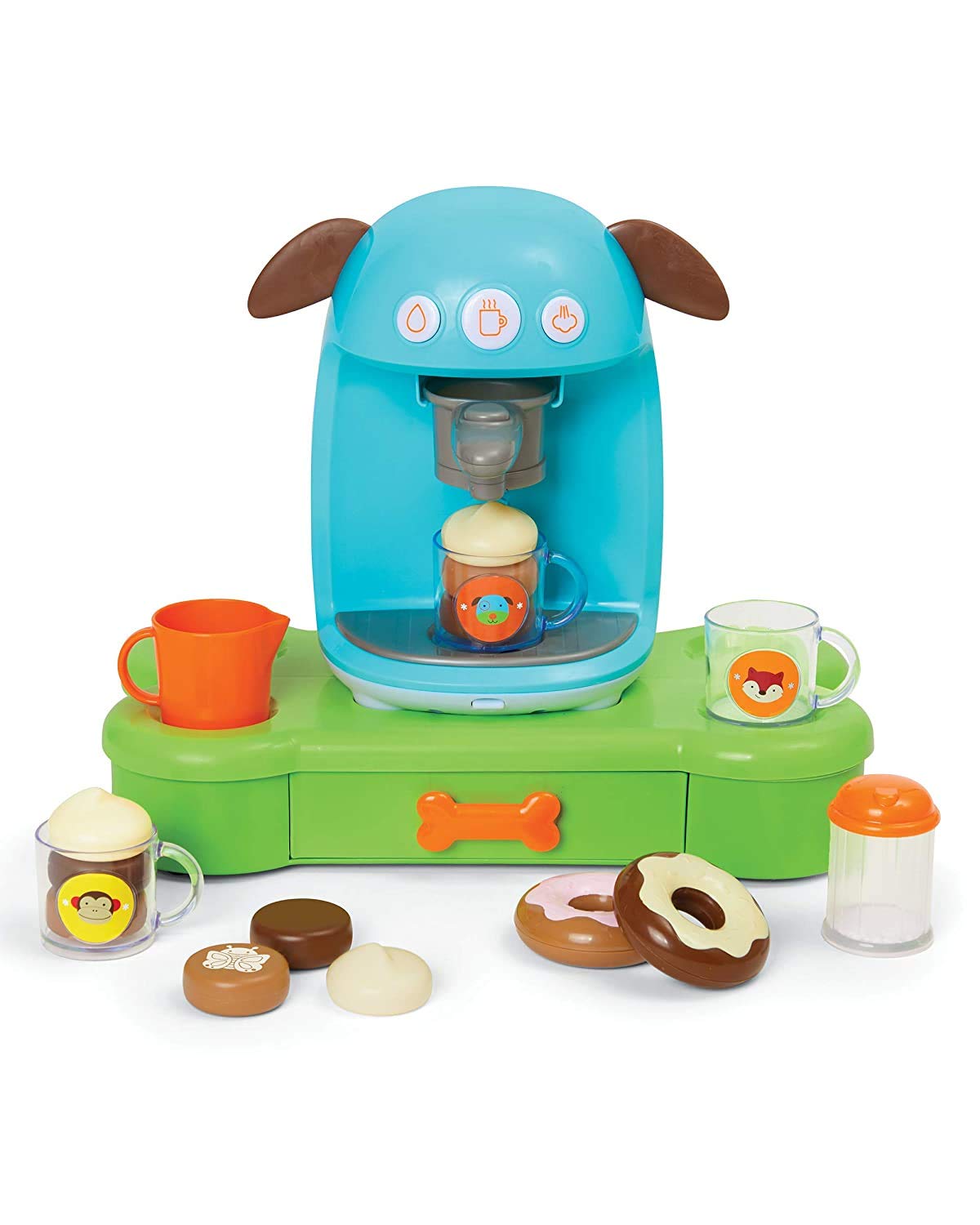 Kids Kitchen Play Set, Zoo Bark-ista Café with Lights & Sounds, 20pc Set