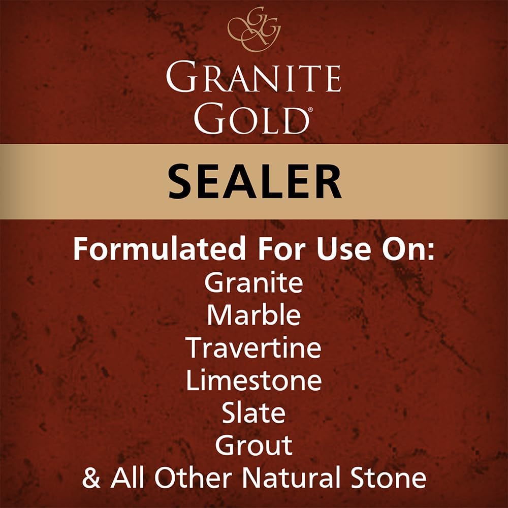 Granite Gold Daily Cleaner Spray 3-Pack with Sealer Spray 1-Pack for Granite, Marble, Travertine, Quartz, Natural Stone