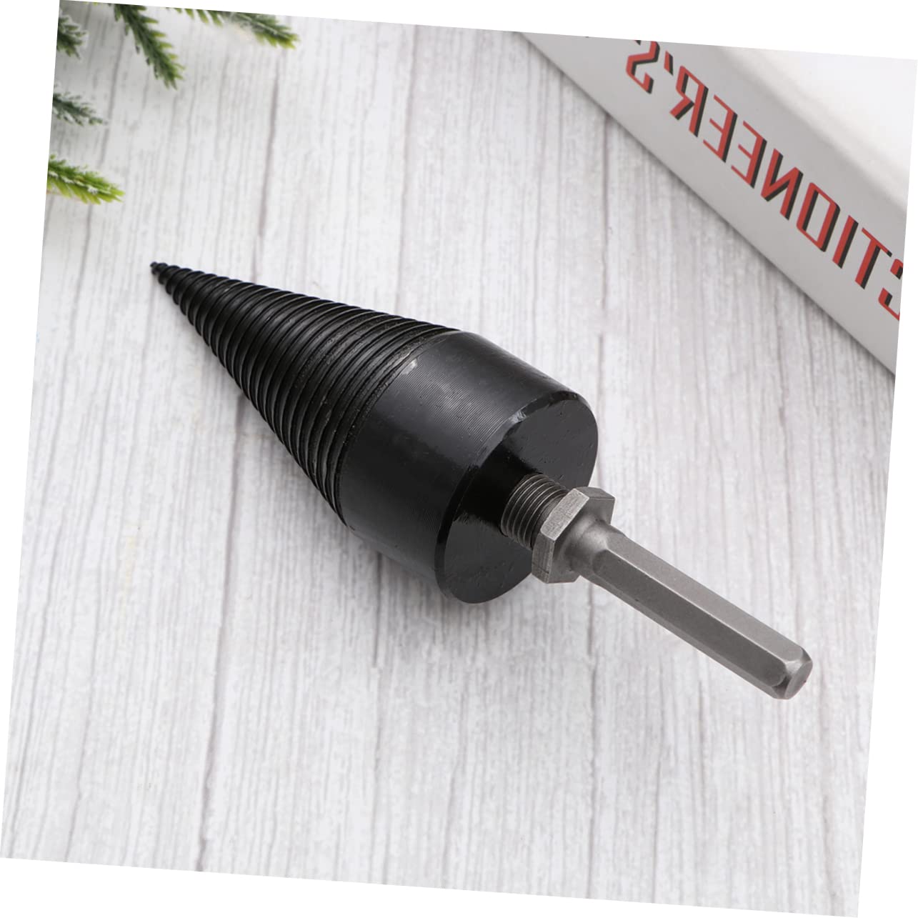 Outanaya Hexagonal Firewood Splitter Drill Bit S Handle for Electric Drills Durable Wood Splitting Tool Easy to Install for Long Working Hours