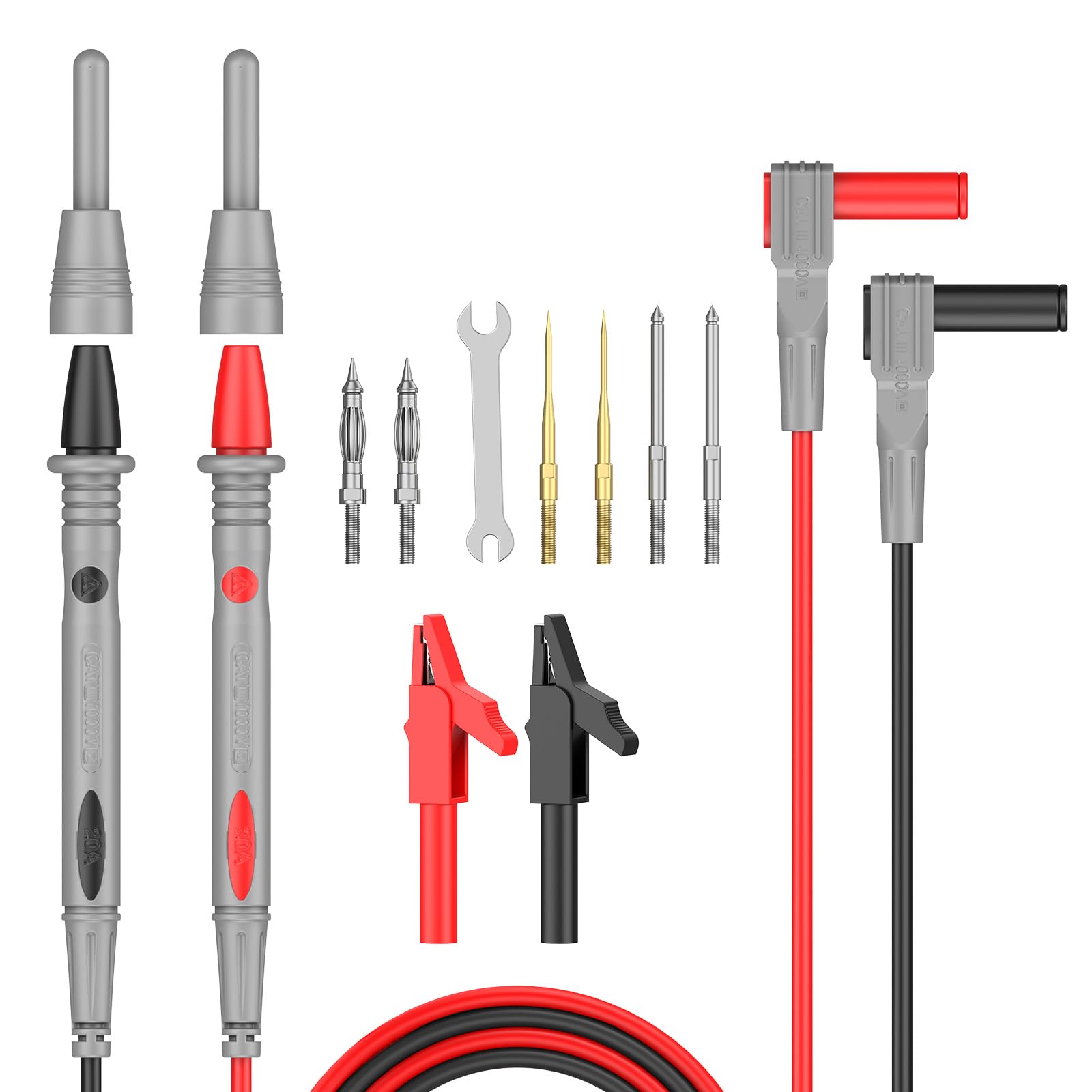 Vibit 30 Pcs Back Probe Kit Automotive Banana Plug Alligator Test Leads — Amazon image 12