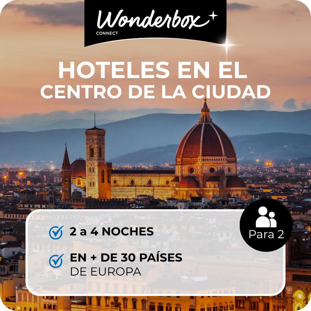 WONDERBOX – Cofre Regalo Estancia en la Ciudad: Europa - De 2 a 4 Noches para 2 Personas - Escapada para Parejas - Regalar experiencias - Hoteles en Ciudades Europeas