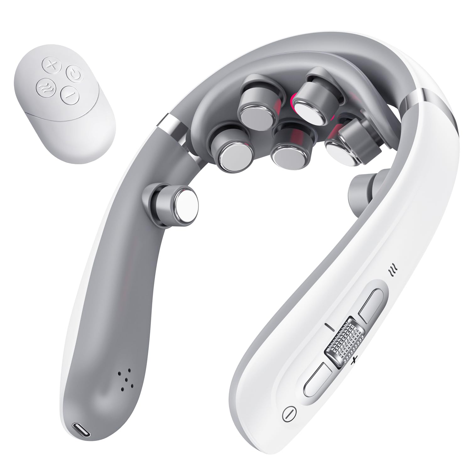 Zenopax Multi-Head Neck Massager with Heat, 10 Modes &16 Intensities, 100 to109°F, Electric Neck Massager for Pain Relief and Deep Relaxation