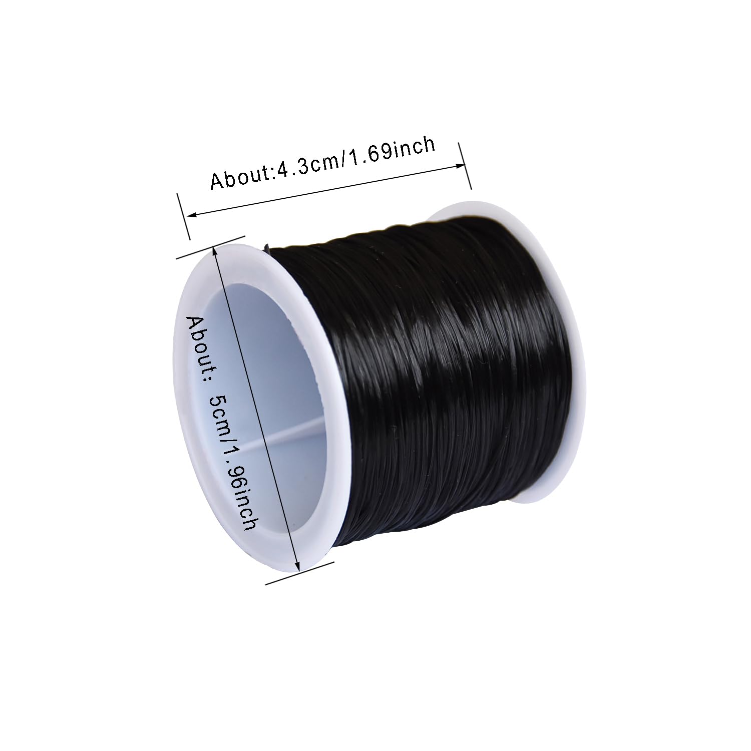 1 Roll 0.8mm Elastic Bracelet String 50m Stretchy Elastic Beading Cord Thread for Bracelet Jewellery Making (Black) - Image 3