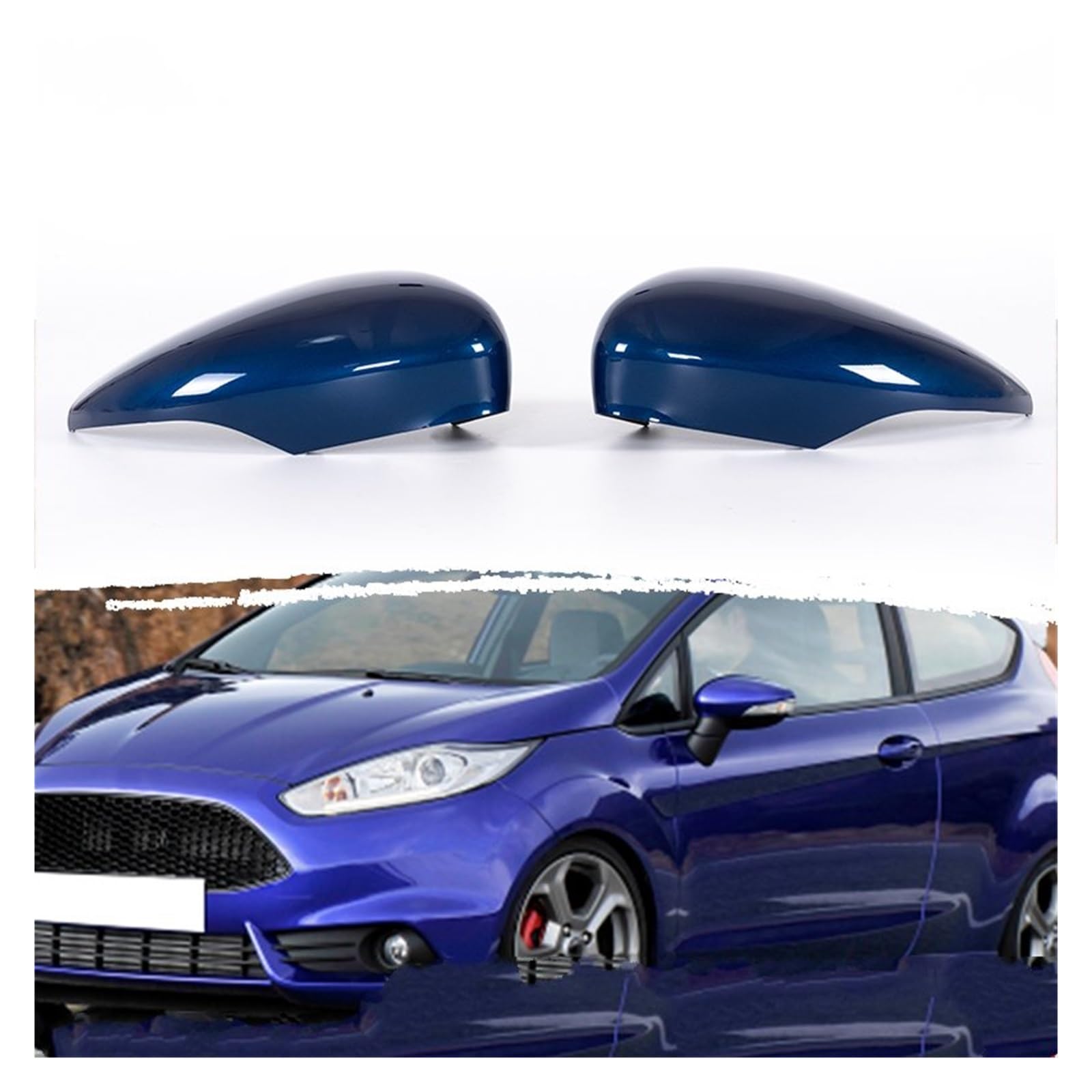 車のドア外部バックミラー アセンブリ フォード フィエスタ MK7 2013-2017 6 ワイヤー サイドミラー アセンブリ 加熱