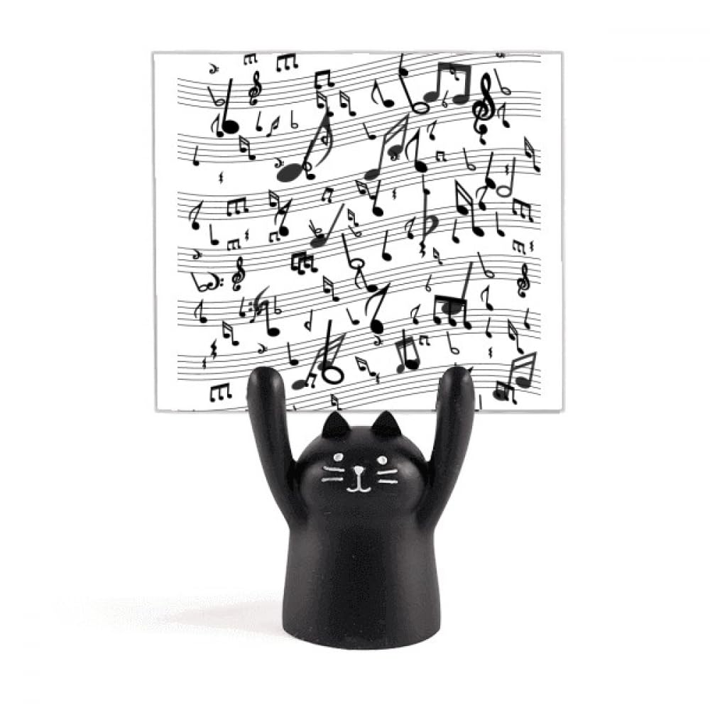 Support de mémo chat noir pour 5 personnes en métal