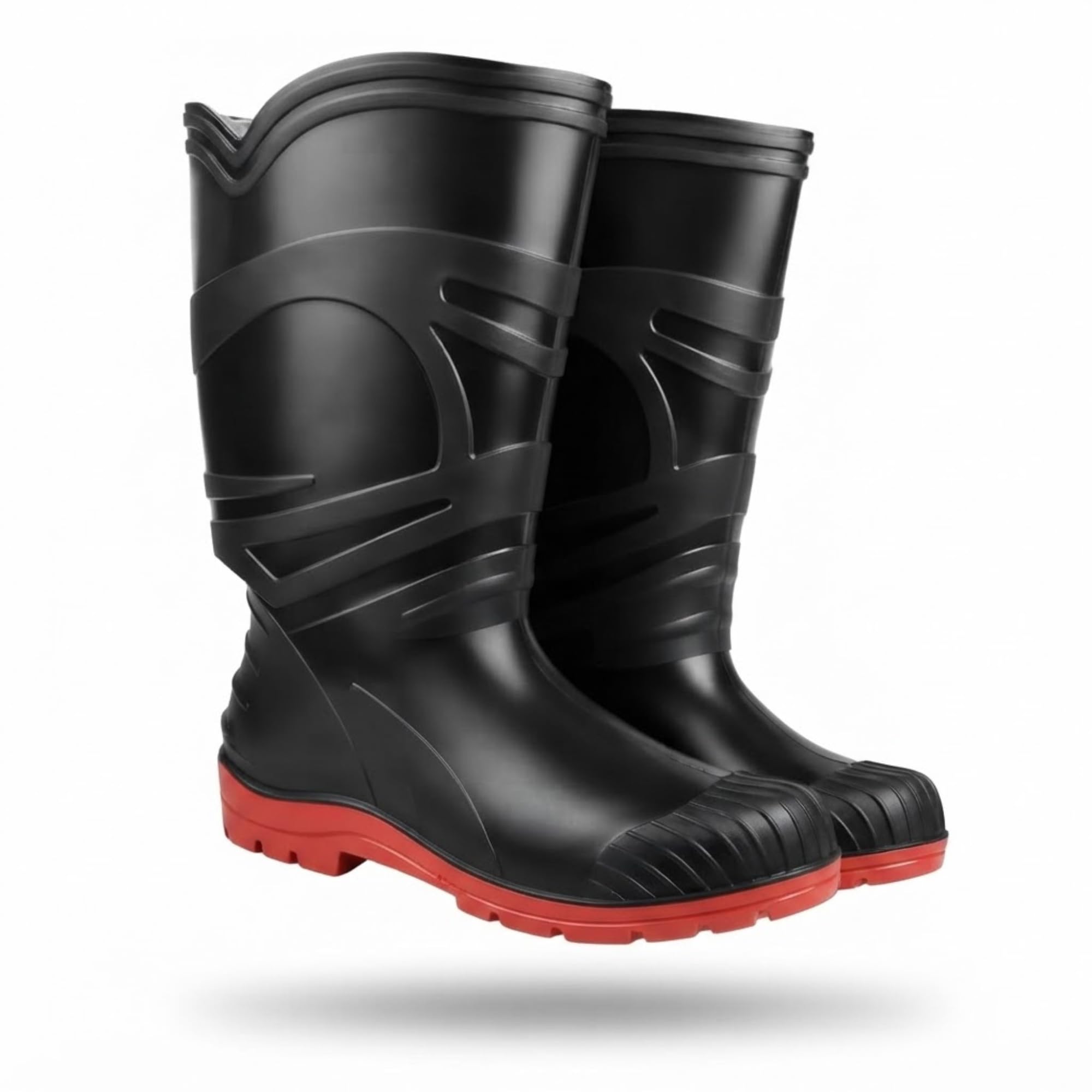 Drumstone 15 Inch Industrial PVC Safety Gumboots for Men & Women, Waterproof Slip-Resistant Work Rain Boots, Heavy Duty Pull-On Boots for Construction, Factory & Worksites-image-18
