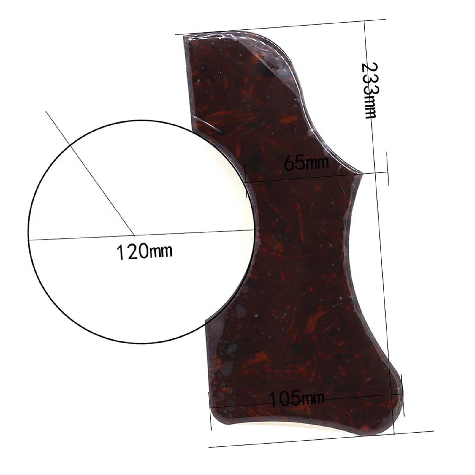 Uniwersalna osłona pickguardu do gitary akustyczne Pickguard do gitary akustycznej prawy celuloidowy wewnętrzny(2mm)
