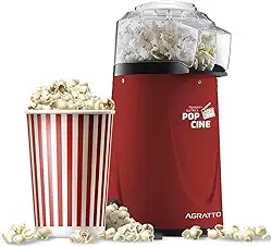 Pipoqueira Elétrica 110v ou 220v Pop Cine Vermelha - Maquina De Pipoca Sem Oleo (127V)