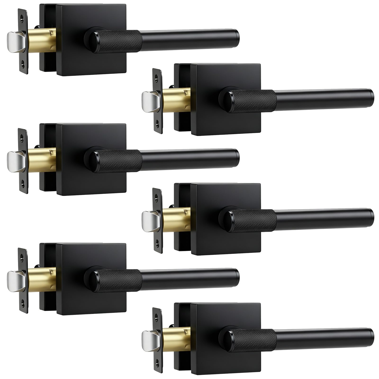Golden Champagne Door Knobs - Modern Privacy Locks -9