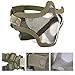 Airsoft Mask, Airsoft Half Face Mask Steel Mesh and Airsoft Goggles Set, Airsoft Mouth Protection Airsoft Gear Mesh Masks for Airsoft BBS Paintball Shooting Cosplay CS Game (Khaki Set)