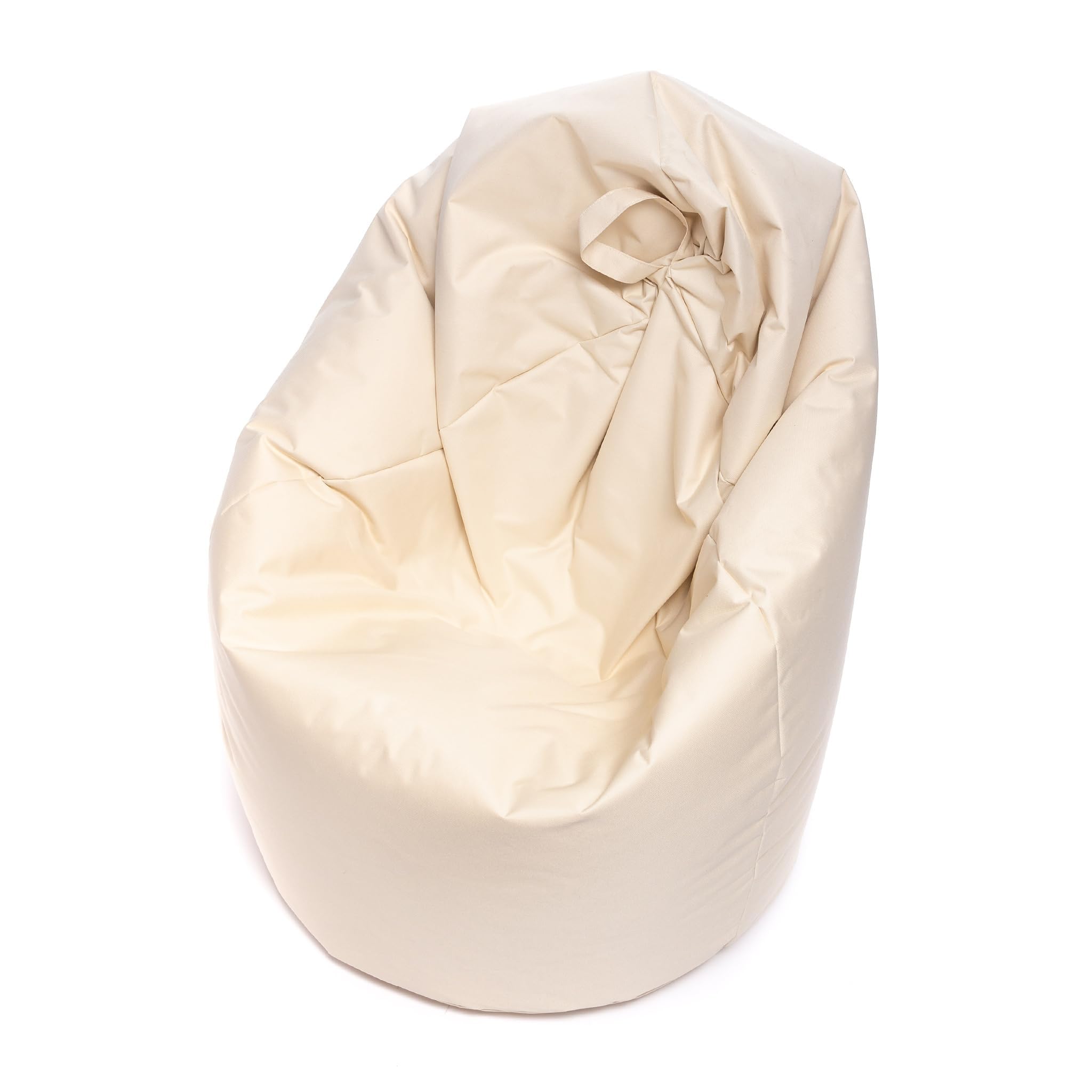 Ecopuf - Poltrona pouf Sako - Pouf per la cameretta dei bambini - Borsa in tessuto robusto - Sedia da salotto - Arredamento - Poltrona L - 70x110cm - Crema Nc18