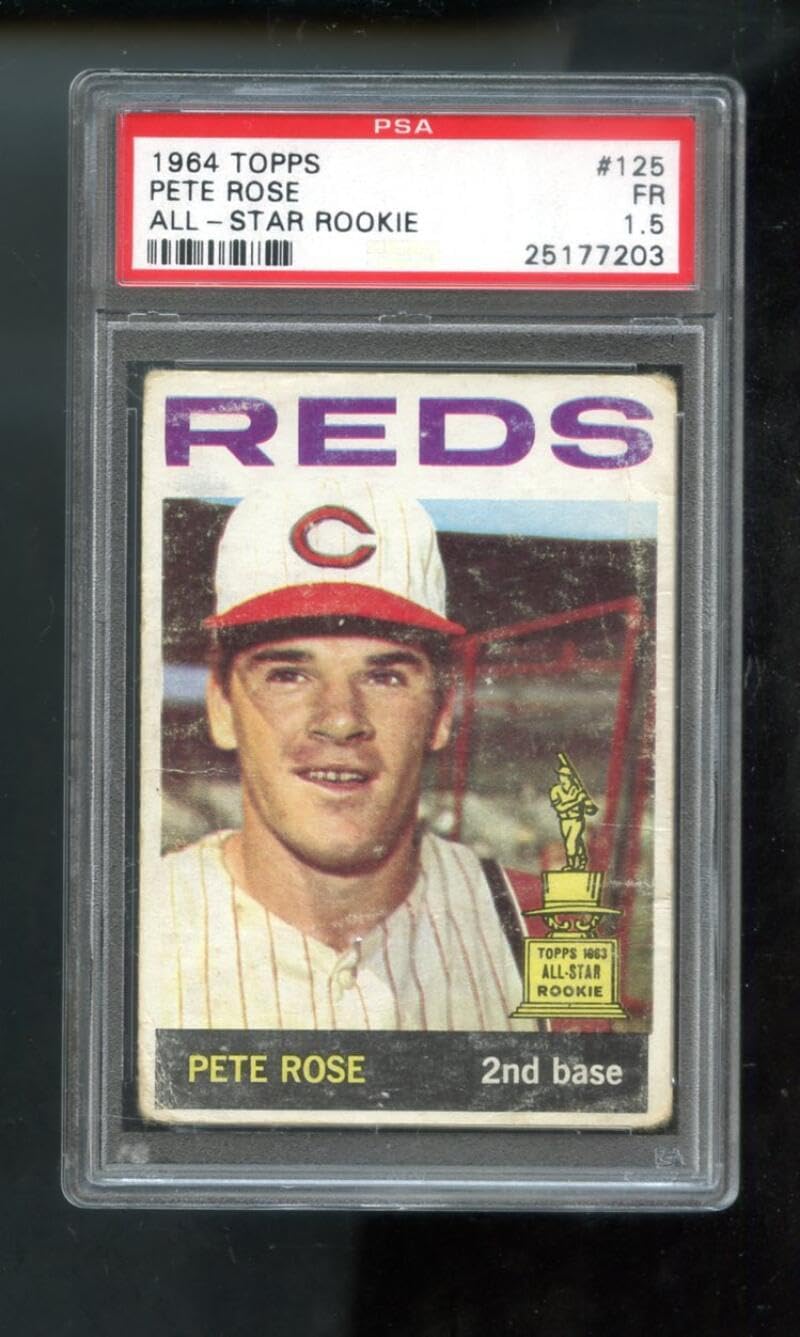 1964 Topps #125 Pete Rose All-Star Rookie PSA 1.5 Graded Baseball Card MLB Cincinnati Reds