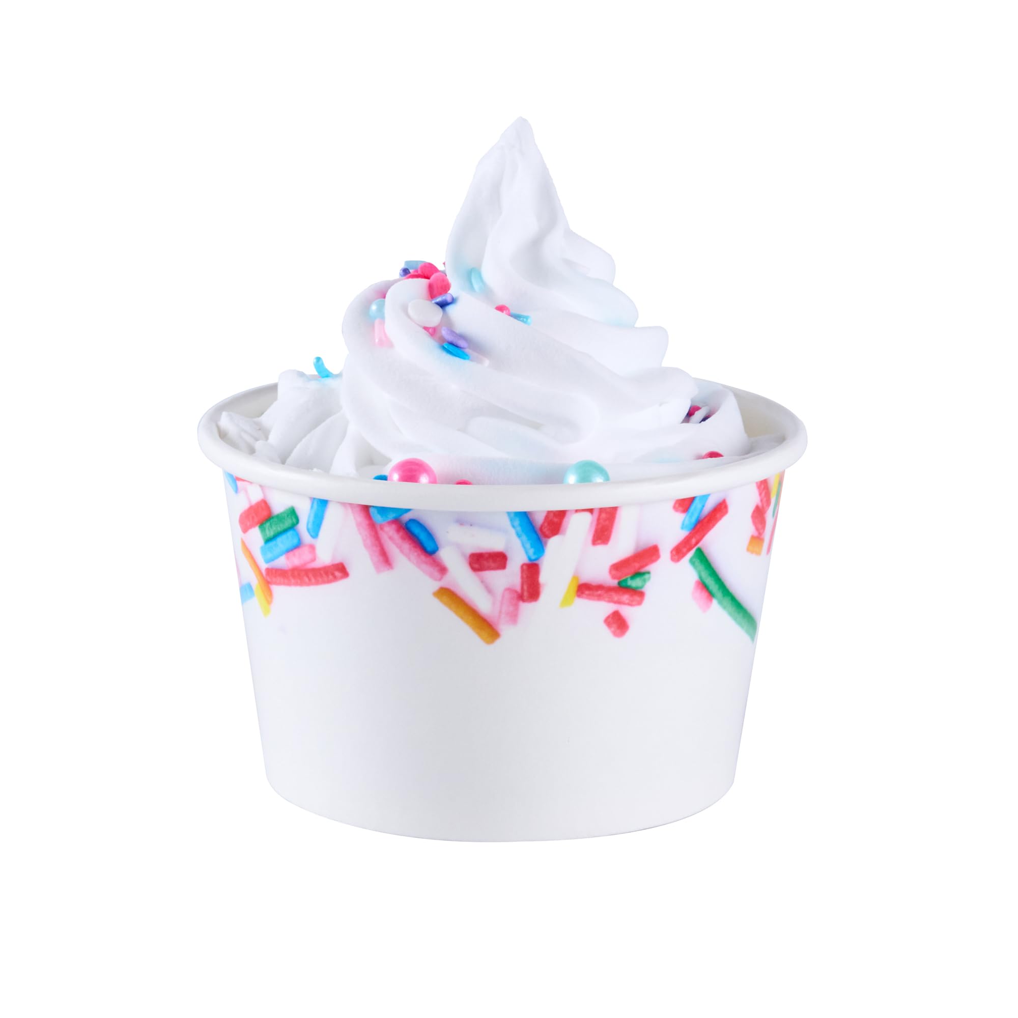 Restaurantware Eisbecher 200 Stück 226.8 g auslaufsichere Einweg-Dessertschale Frozen Joghurtbecher runder Papierbehälter für kalte und heiße Desserts